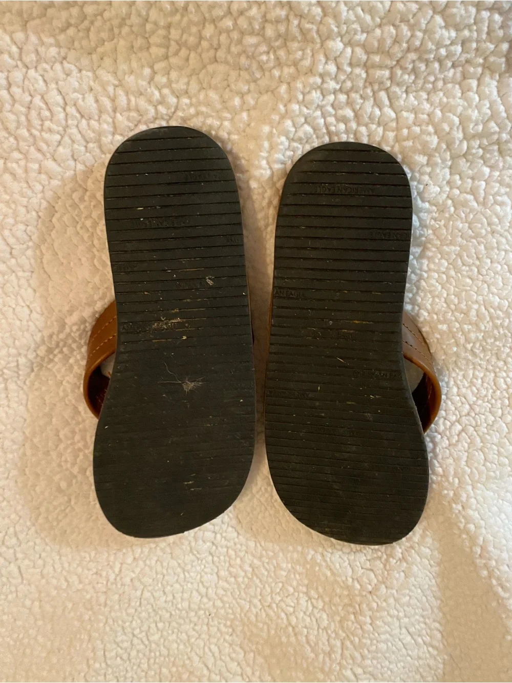 American Eagle Outfitters Men's Brown Flip-Flop Sandals